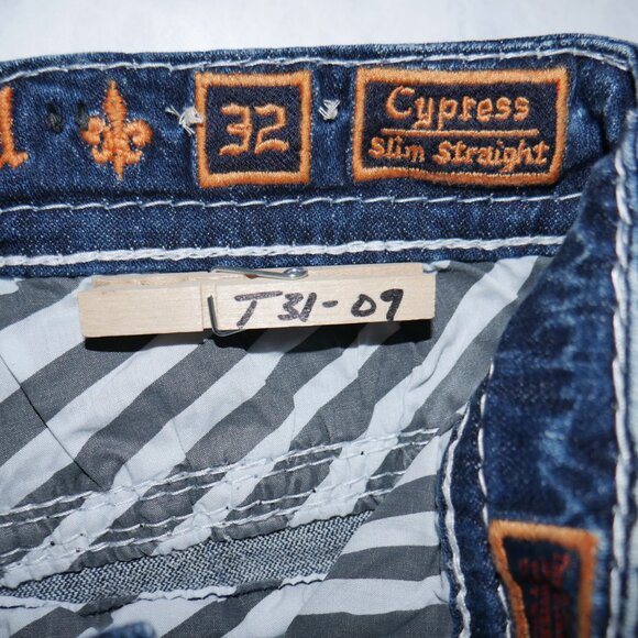 Rock Revival Men's Cypress Straight Distressed Denim Jeans Size 33x30 NEW - Picture 14 of 16